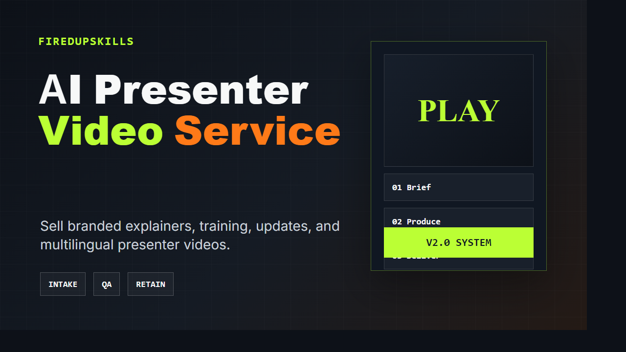 Cover for Launch an AI Presenter Video Service