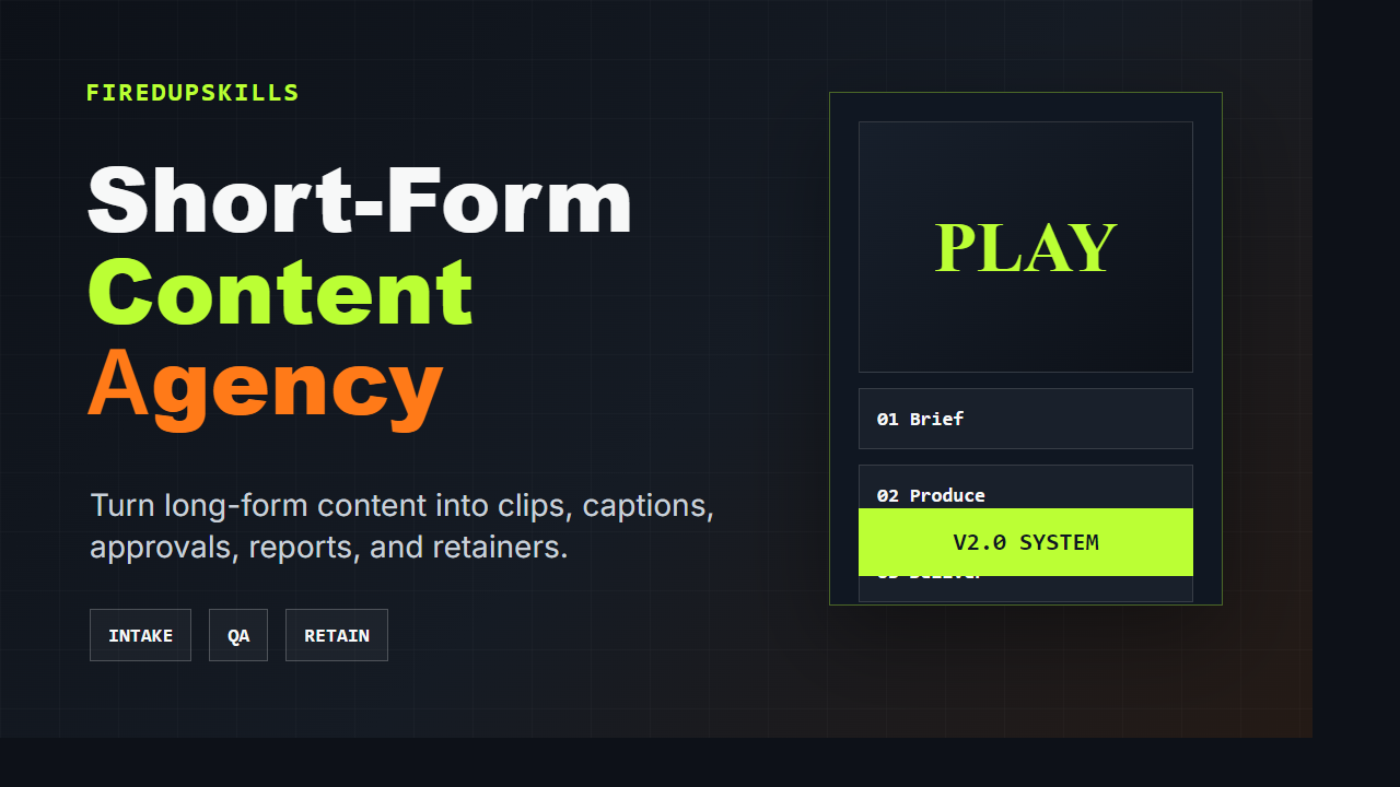 Cover for Launch a Short-Form Content Repurposing Agency
