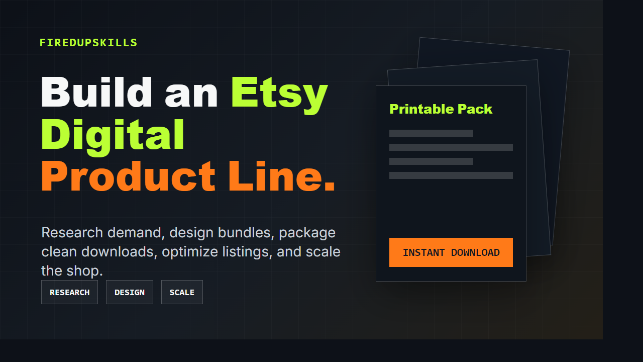 Cover for Build an Etsy Digital Product Line