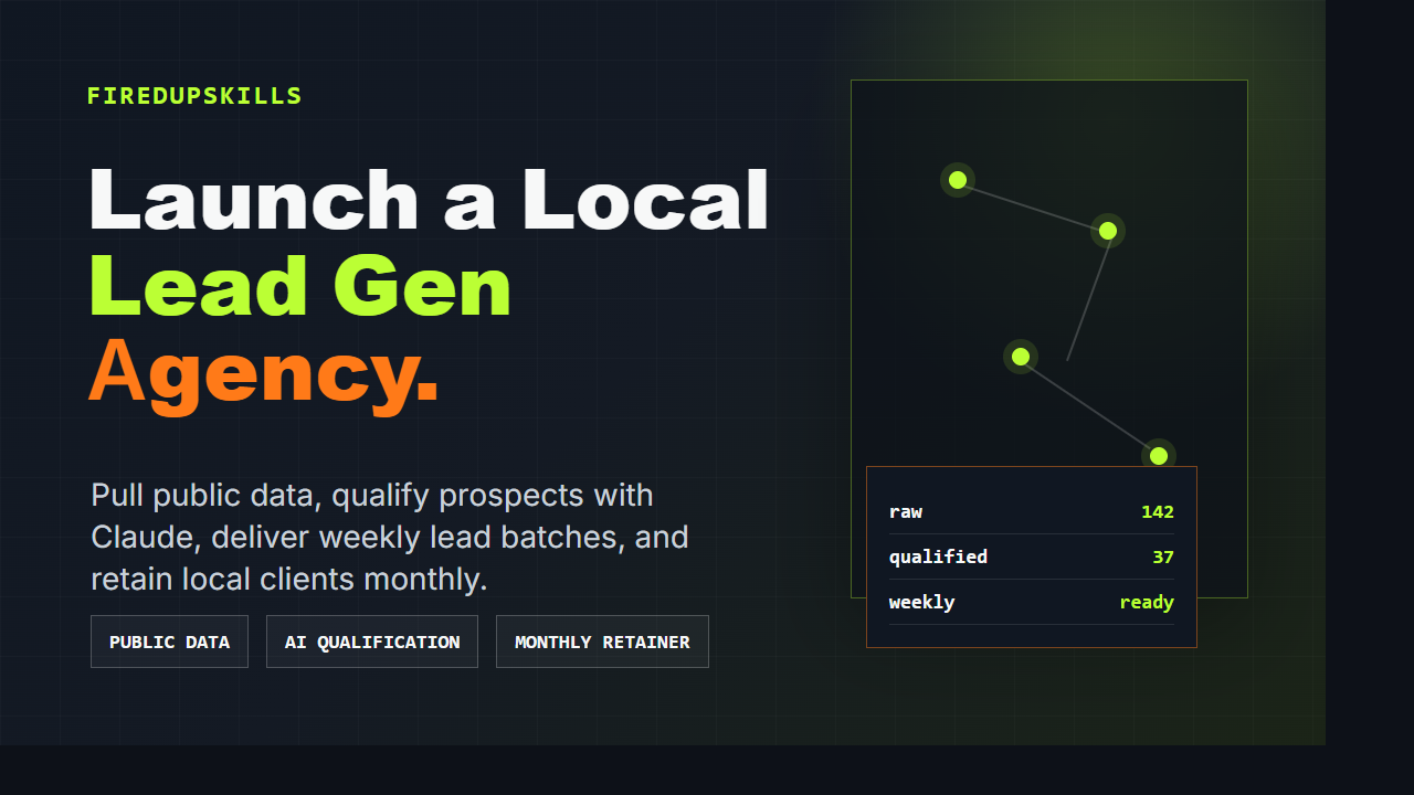 Cover for Launch a Local Lead Generation Agency