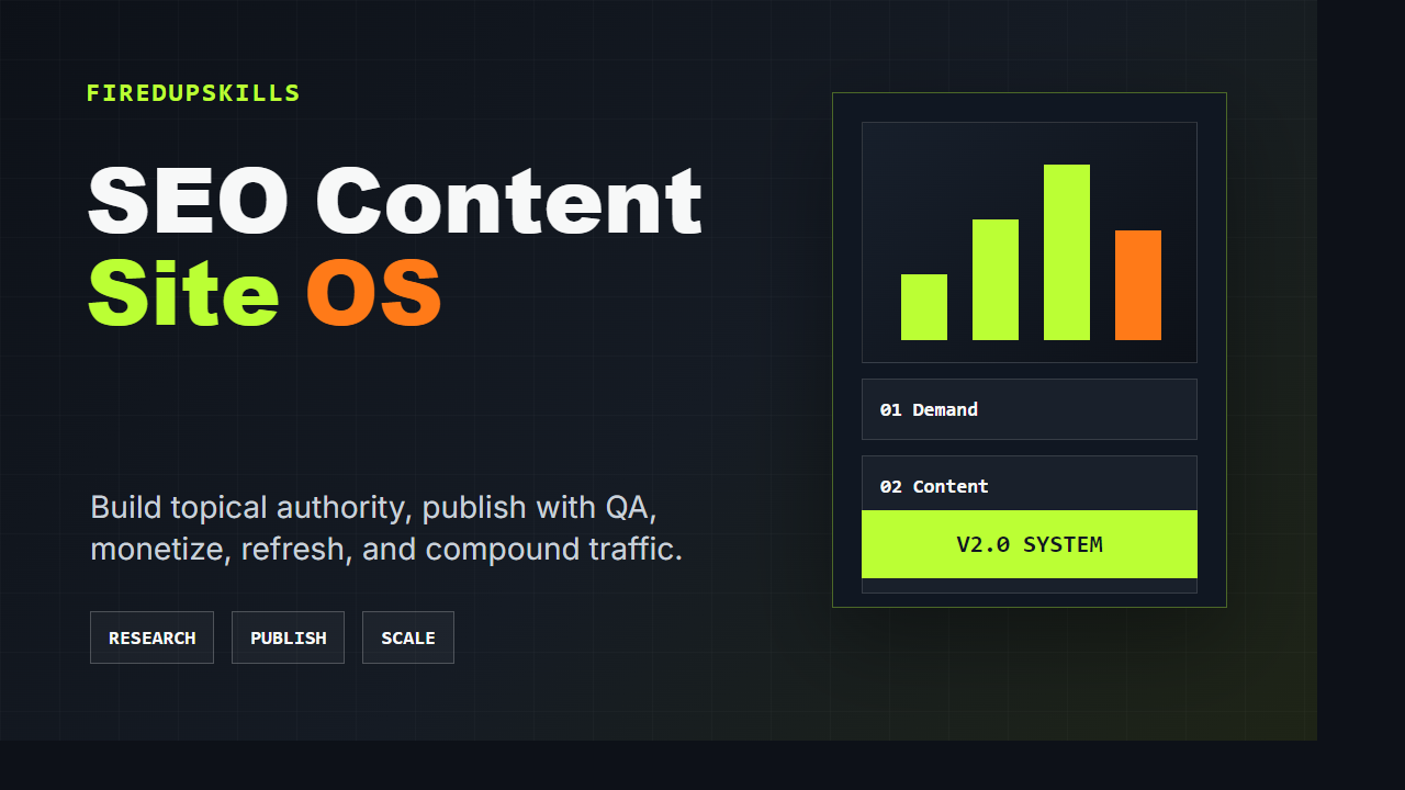 Cover for Build an SEO Content Site Operating System